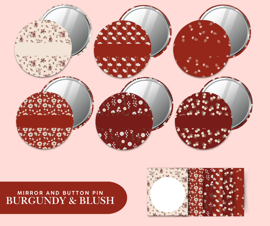 Custom Mirros: Burgundy