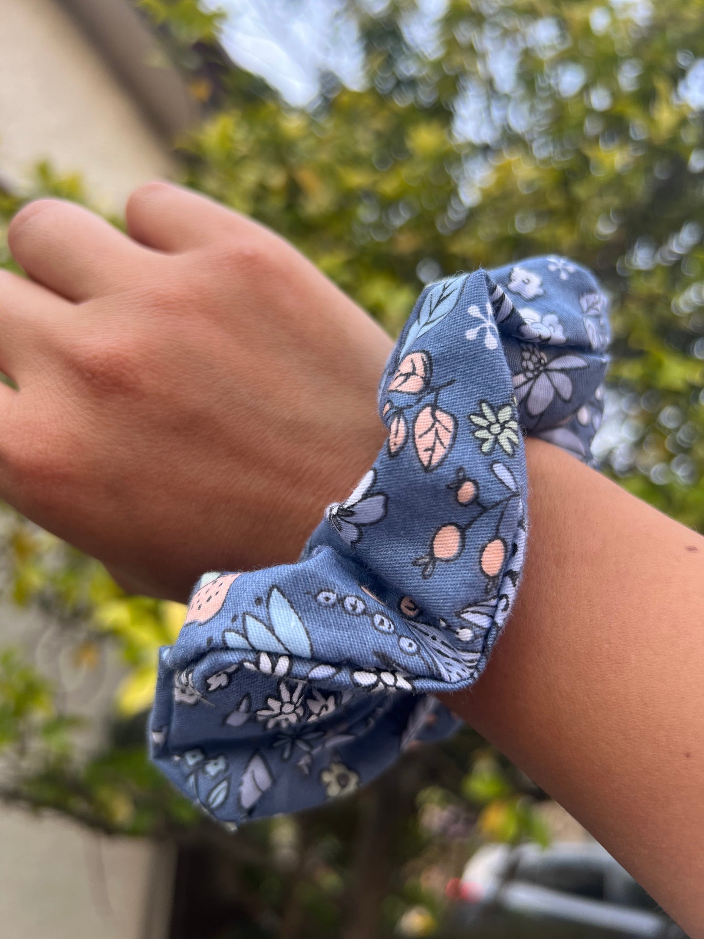 Handmade Floral Scrunchie