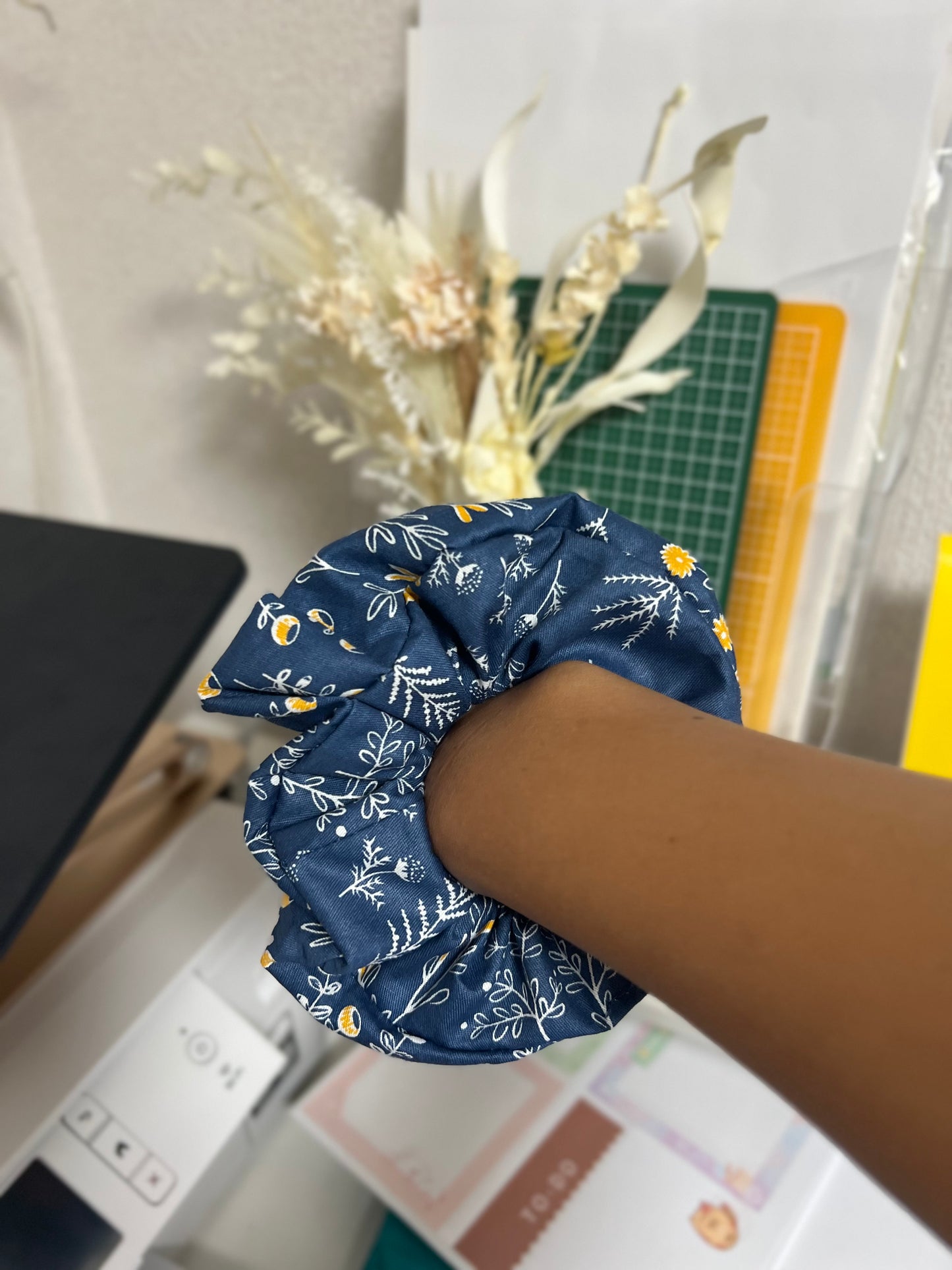 Handmade Floral Scrunchie