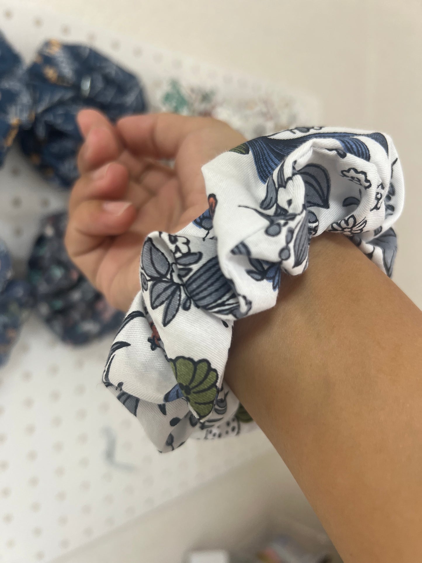 Handmade Floral Scrunchie