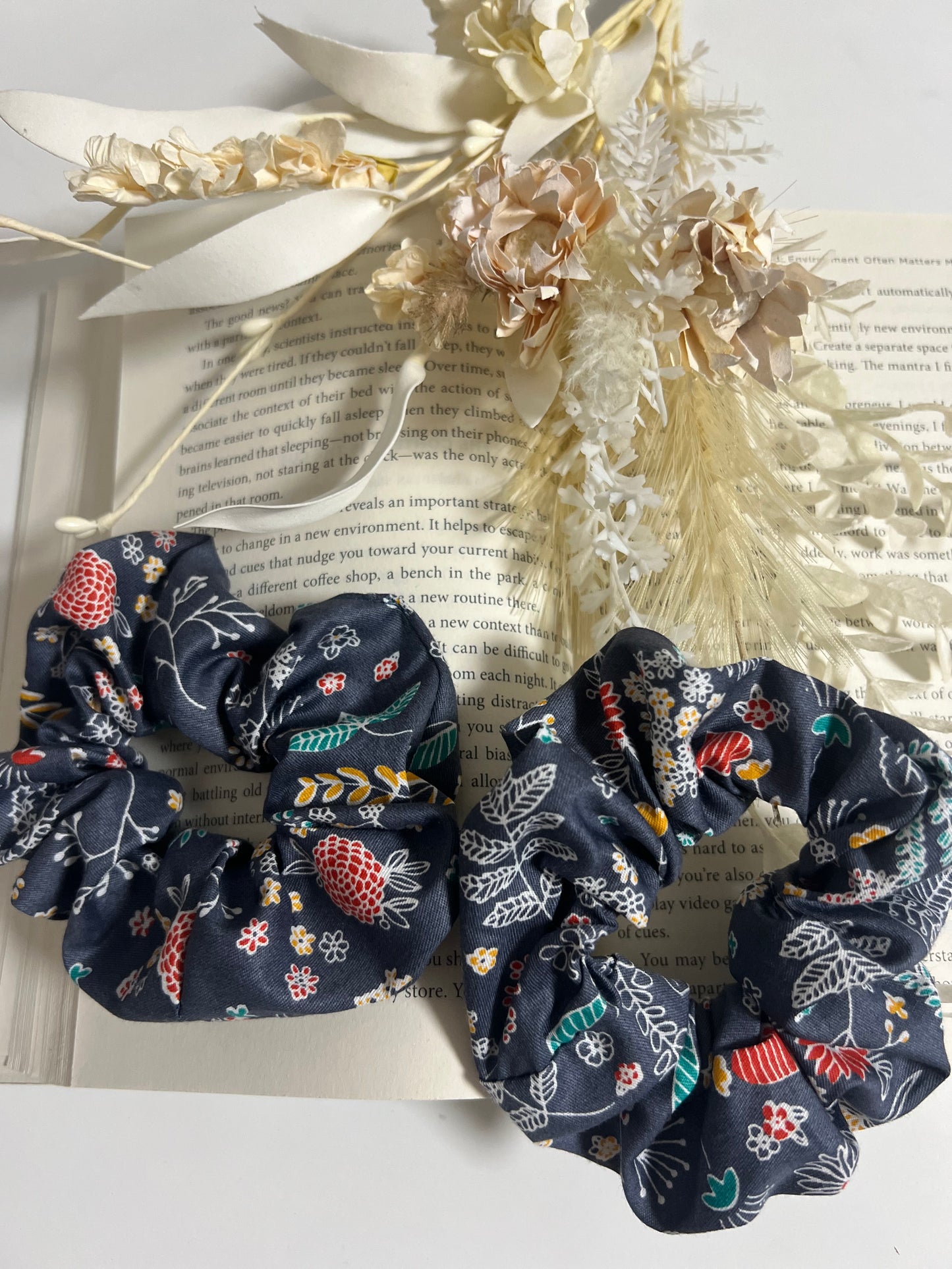 Handmade Floral Scrunchie - Sets of 2