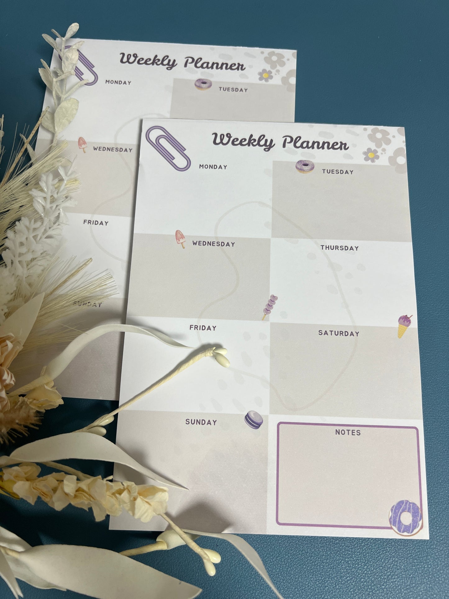 Purple Minimalistic Weekly Planner