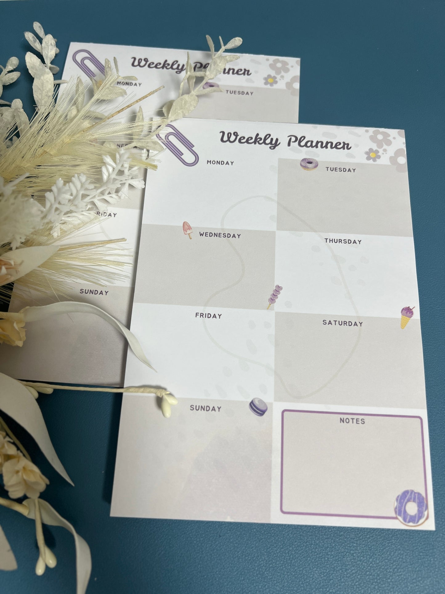 Purple Minimalistic Weekly Planner