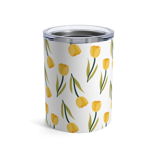 Floral Tumbler - Yellow Tulip Drinkware, Spring Decor, Gift for Her, Eco-Friendly Cup, Perfect for Picnics & Celebrations