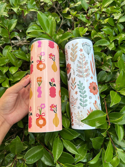Handmade 20 oz Floral Tumblers