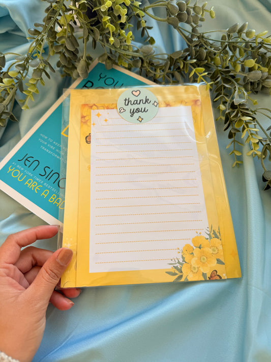 Yellow Floral Letter Set