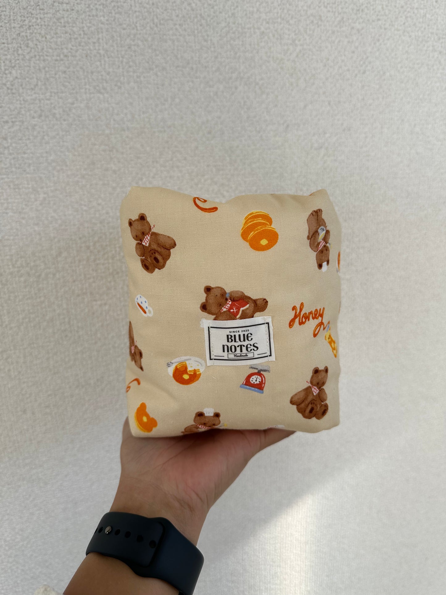 Adorable bear, honey and pancake vanity bucket