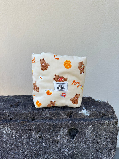 Adorable bear, honey and pancake vanity bucket