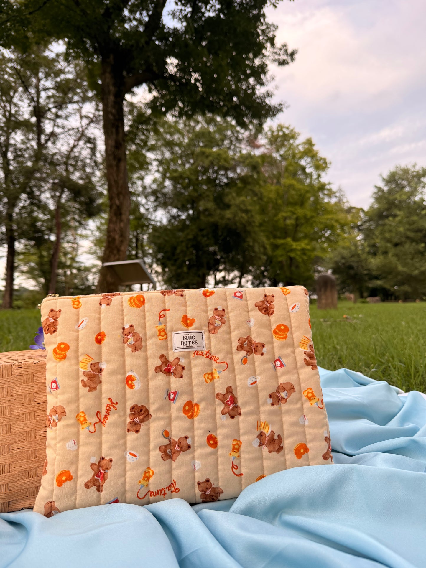Adorable bear, pancake and honey laptop sleeve