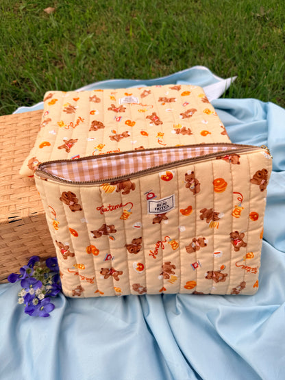Adorable bear, pancake and honey laptop sleeve