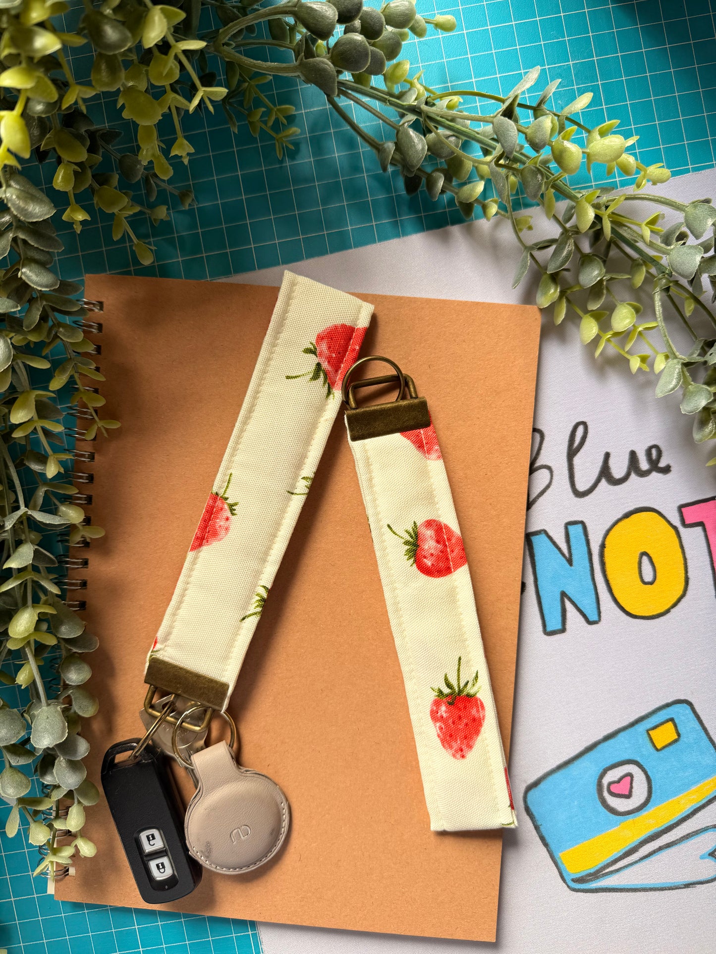 Strawberry print wristlets