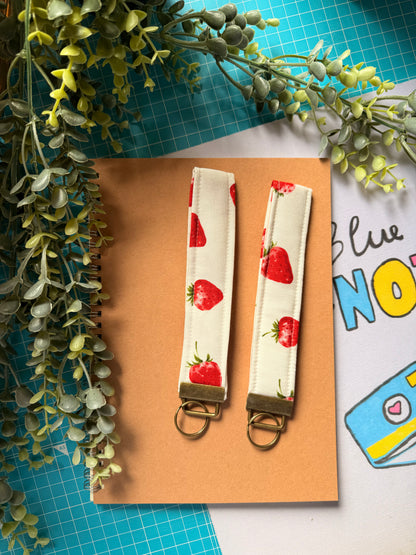 Strawberry print wristlets