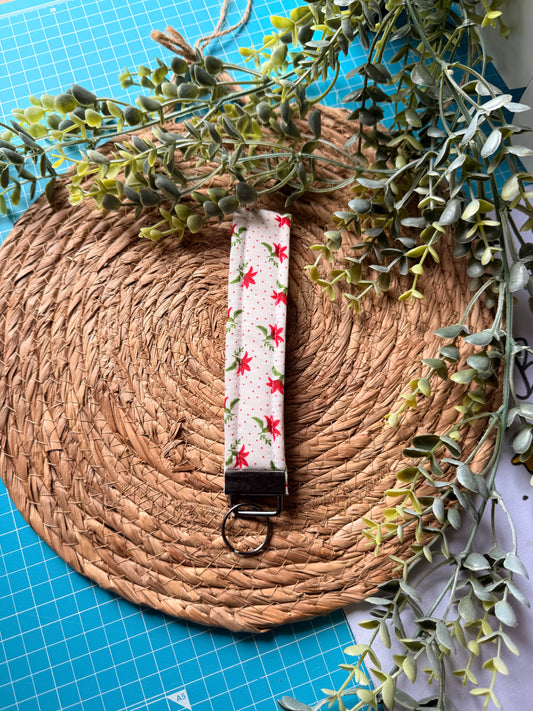 Lily Christmas Keychain Wristlet