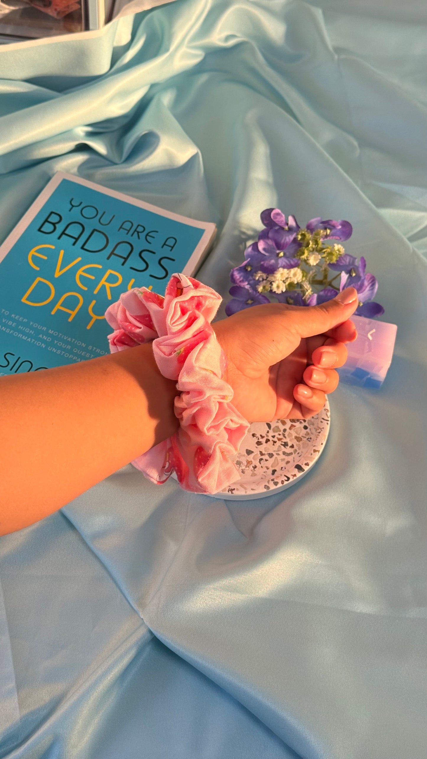 Whimsical scrunchies - Ruby