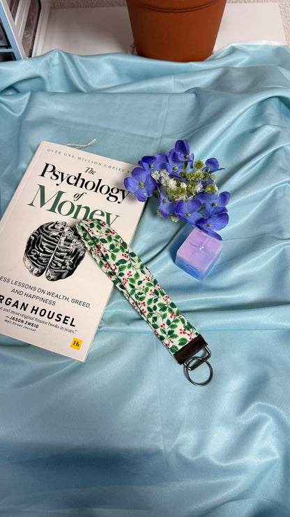 Christmas Holly Keychain Wristlet