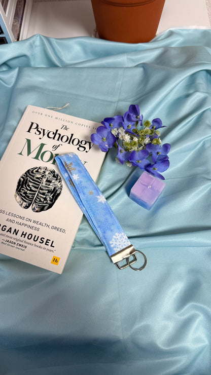 Snow flakes Keychain Wristlet