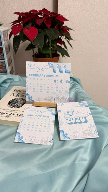 Light Blue Desk Calendar