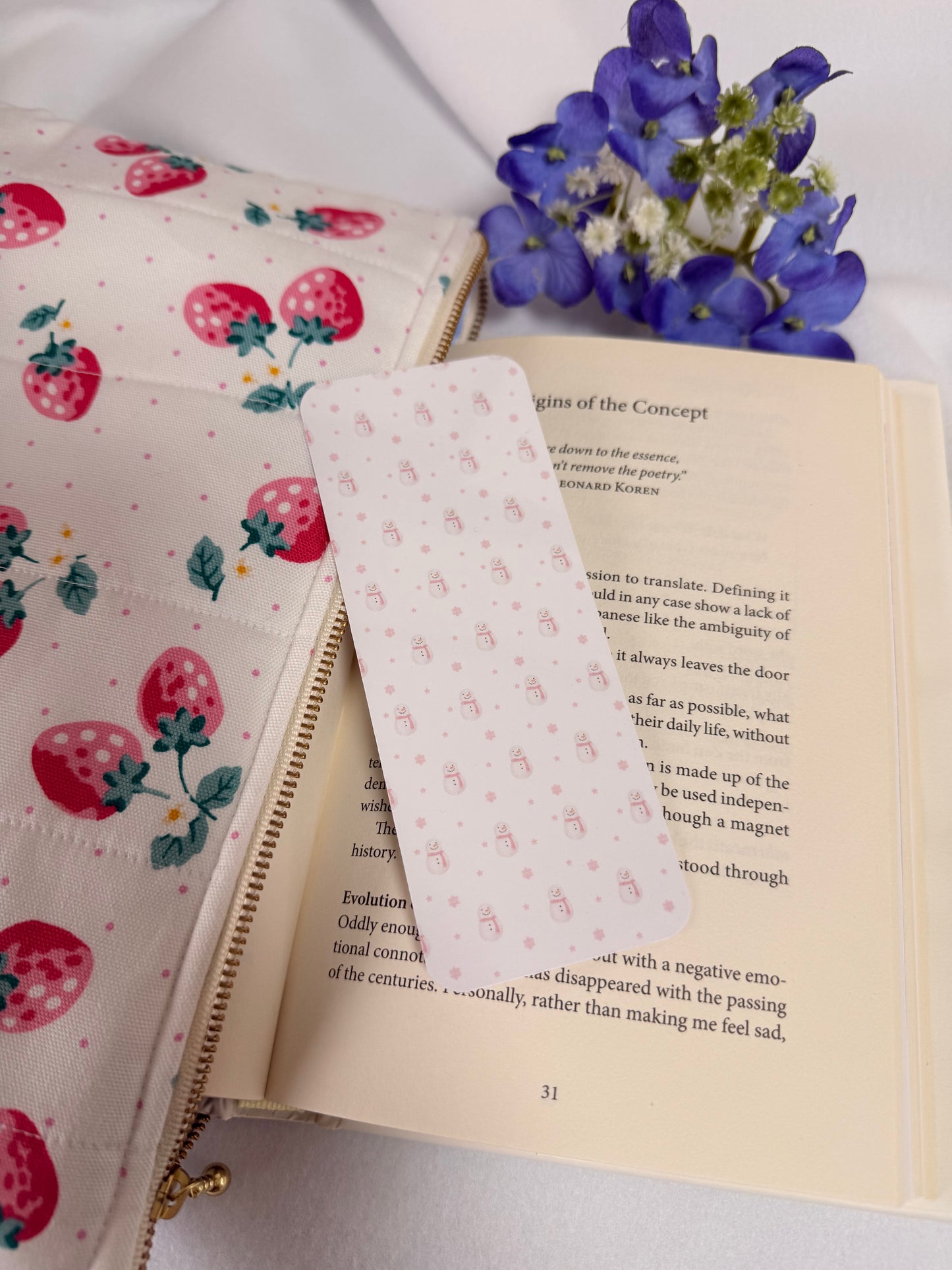 Winter bookmarks - Blush Pink