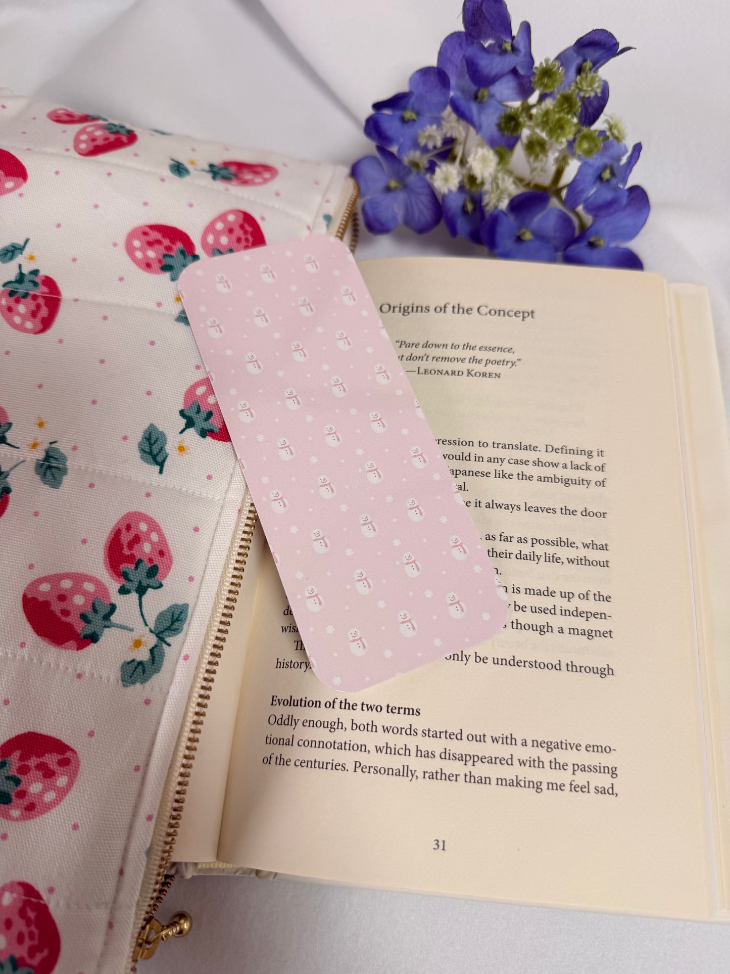 Winter bookmarks - Blush Pink