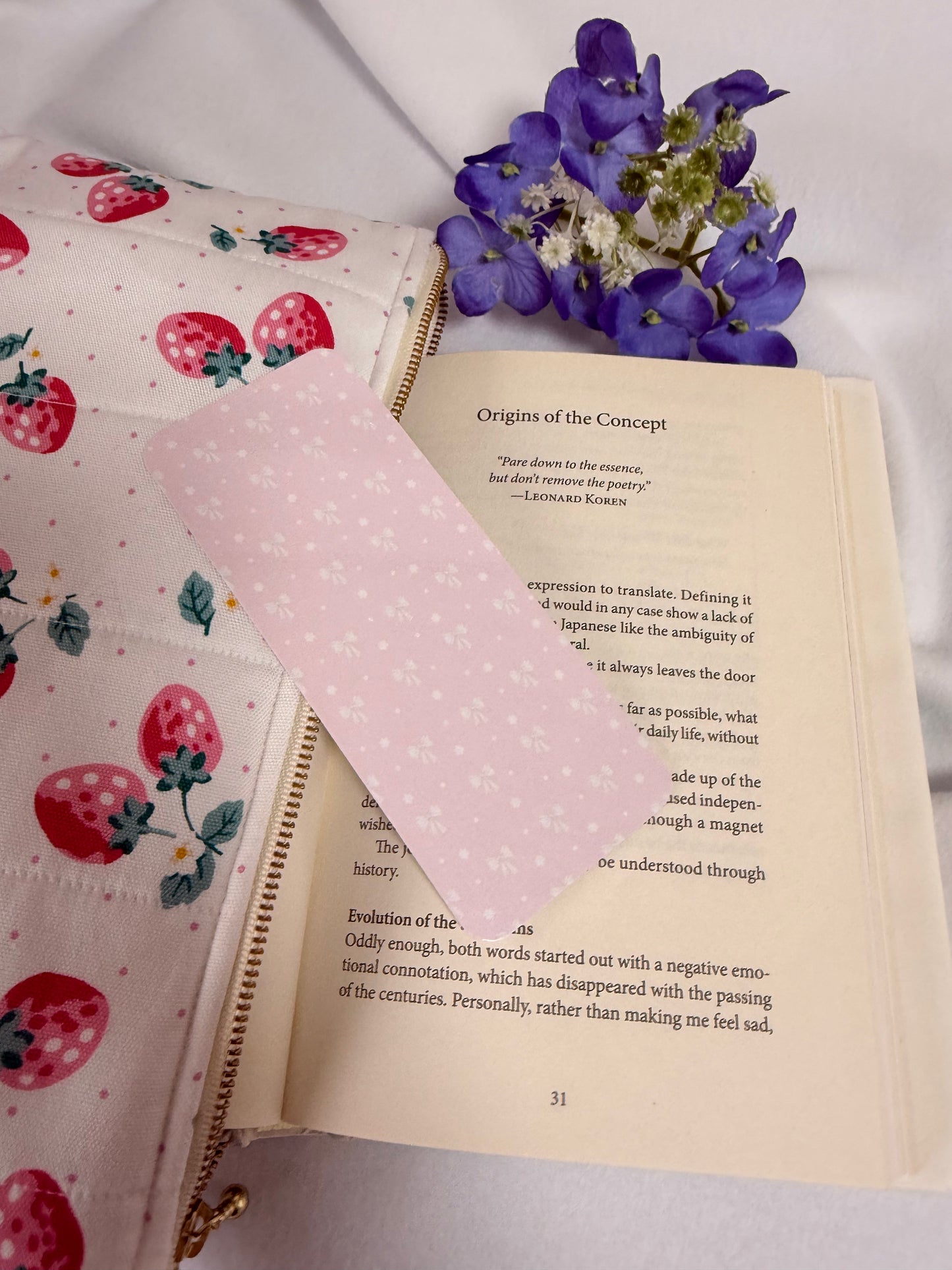 Winter bookmarks - Blush Pink