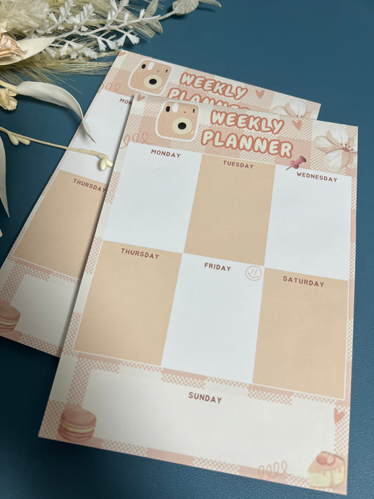 Minimalistic Beige Weekly Planner