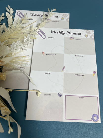 Purple Minimalistic Weekly Planner
