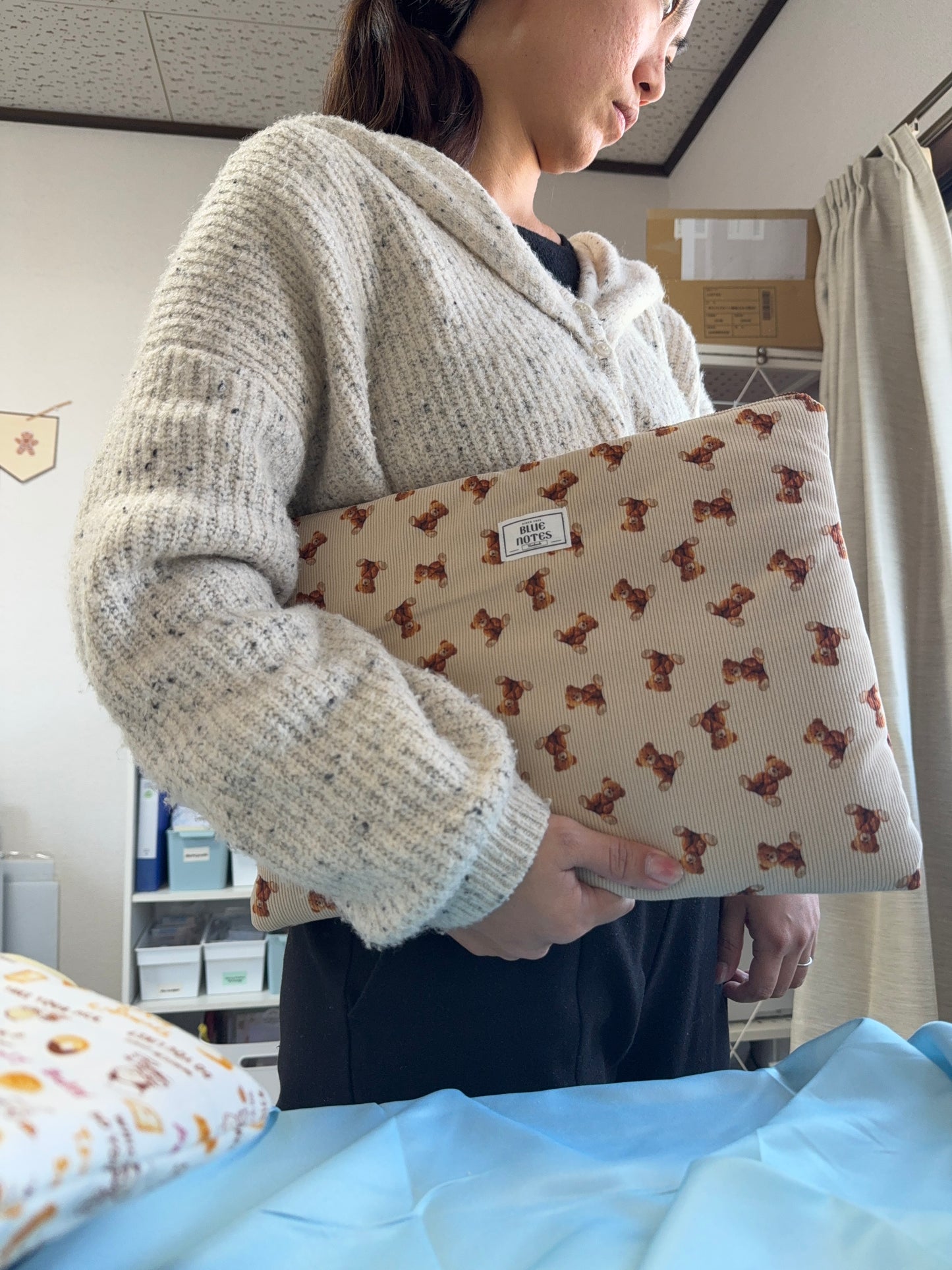 Cute bear laptop sleeve