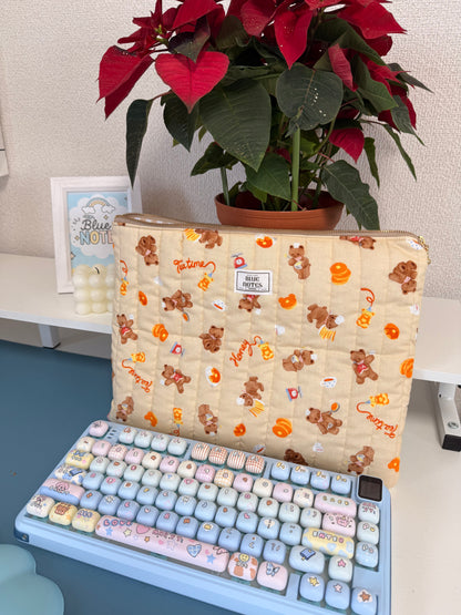 Adorable bear, pancake and honey laptop sleeve