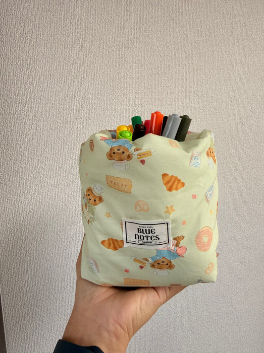 Pastel green Cookie Bear Vanity bucket