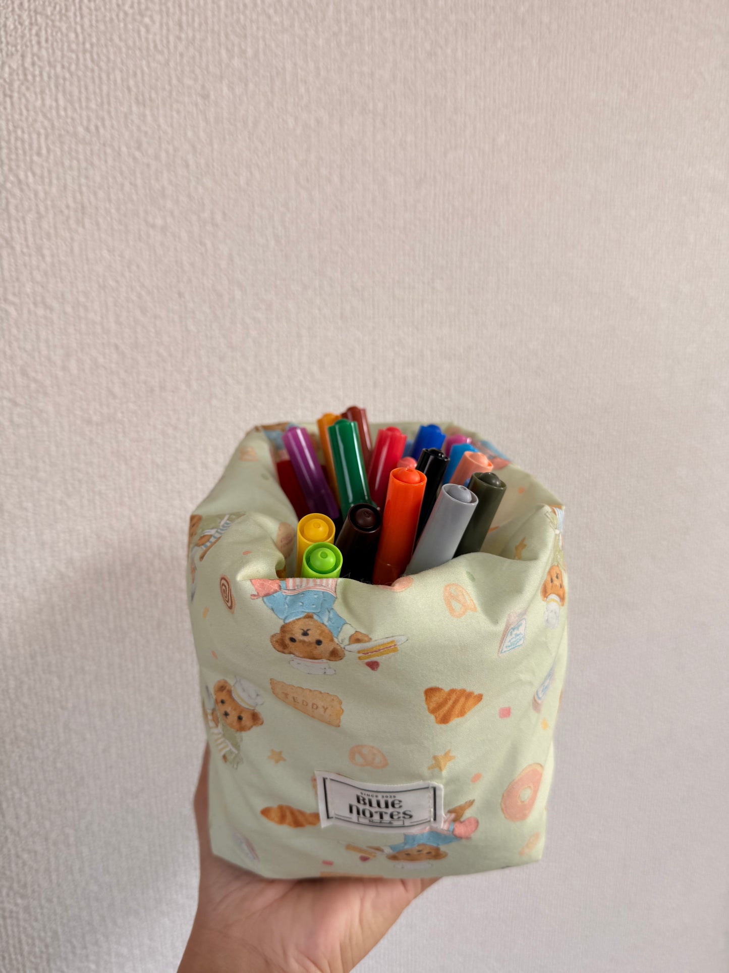 Pastel green Cookie Bear Vanity bucket