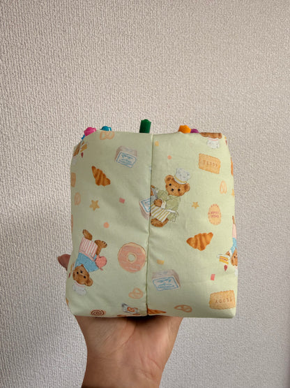 Pastel green Cookie Bear Vanity bucket