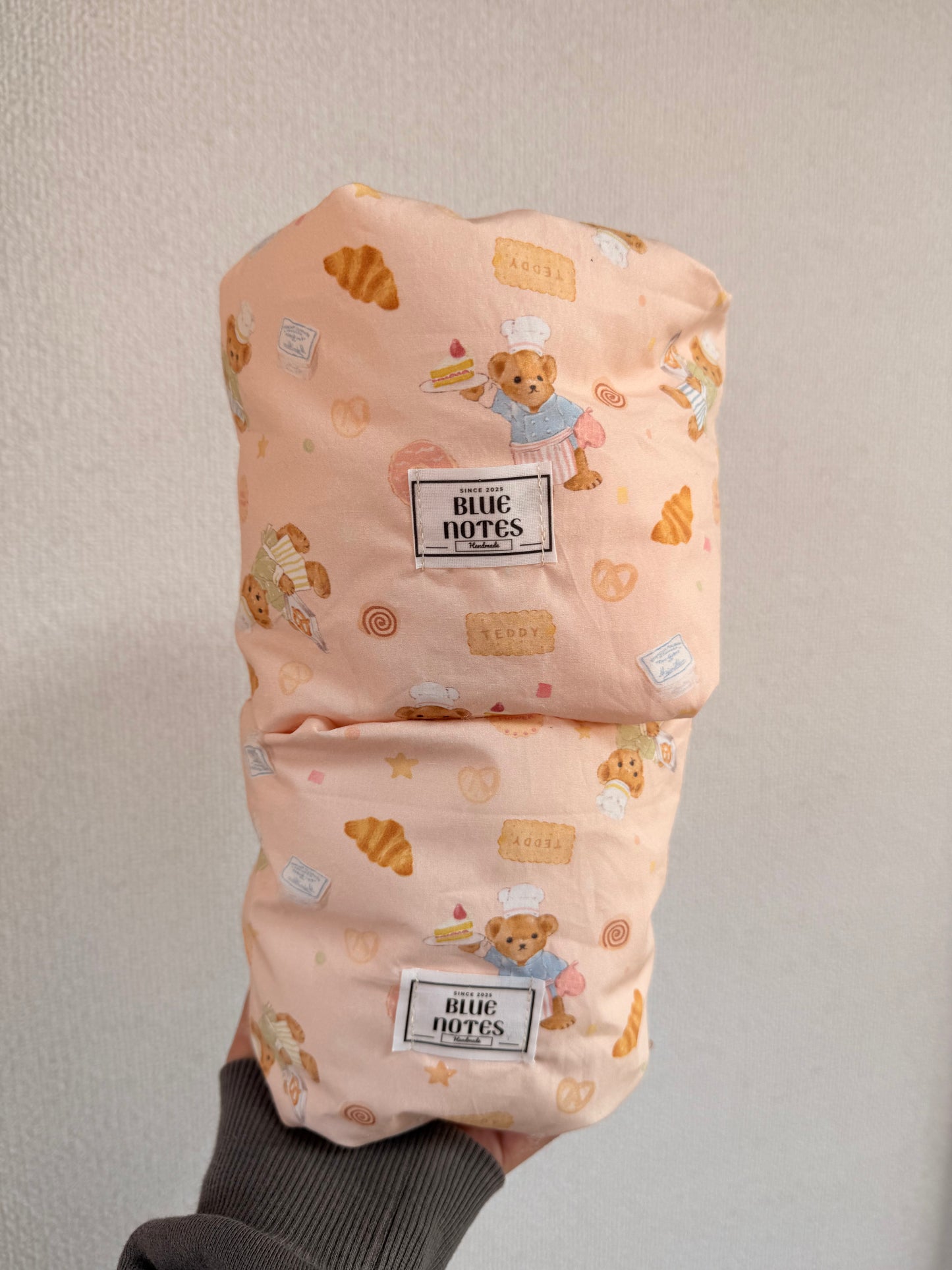 Peach Cookie Bear Vanity Bucket