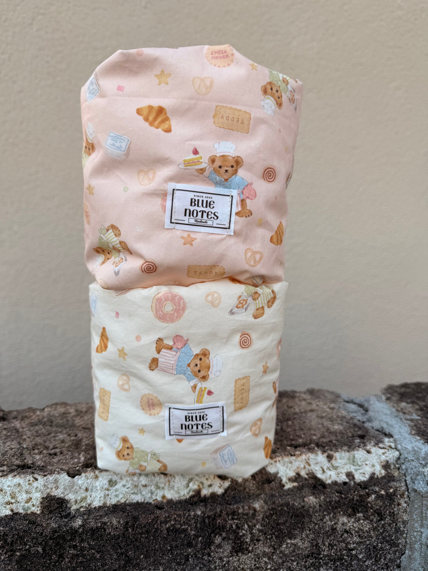 Peach Cookie Bear Vanity Bucket