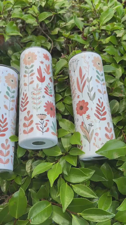 Handmade 20 oz Floral Tumblers